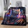 1pc Flower Cat Printing Lightweight Flannel Blanket, Comfortable and Warm Blanket,  Sofa Bed and Couch Office, Suitable for Gift Blankets