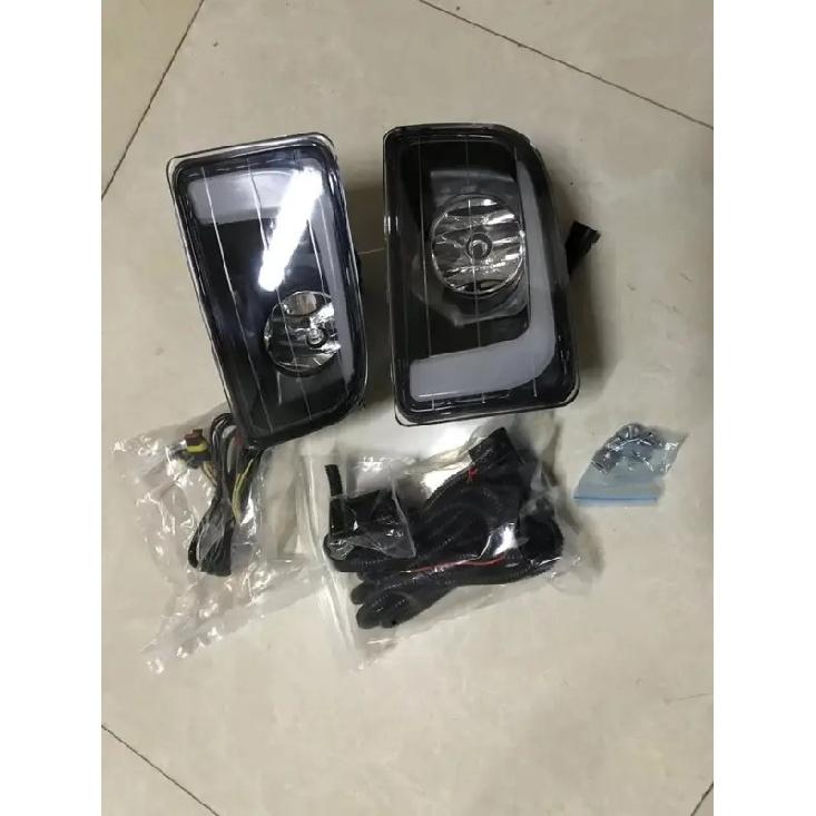 1 set For ISUZU D-MAX DMAX 2014 2015 LED DRL Daytime Running Lights 12V ABS Fog Lamp Cover with turn signal