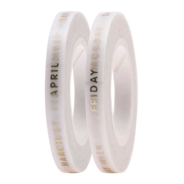 You Do It Rubans de masquage fins - non spécifié - mois/jours - blanc - 2 pièces - mixte