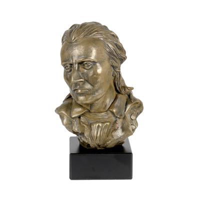Friedrich Schiller - Marble Bust, Statuette of a Famous Person, Decoration for Office, School, and Hotel by the Brand