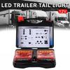 2pcs Wireless Magnetic LED Truck Trailer Tail Light Brake Light