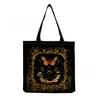 Women Vintage Linen Tote Bag - Large Capacity Butterfly Print Shoulder Handbag for Casual & Grocery Shopping KTB