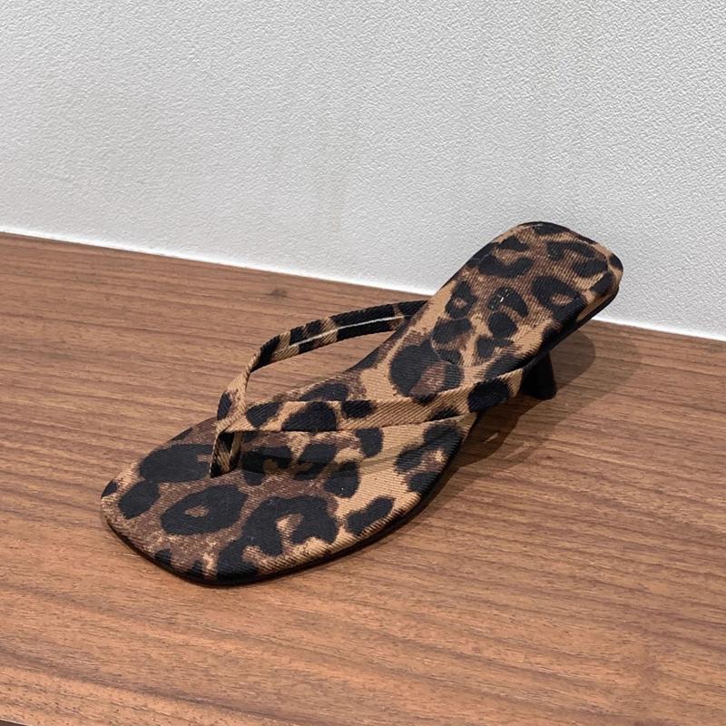 Fashion SUOJIALUN 2025 Summer New Brand Women Slipper Fashion Narrow Band Slip On Flip Flop Shoes Square Med Heel Dress Slides Shoes