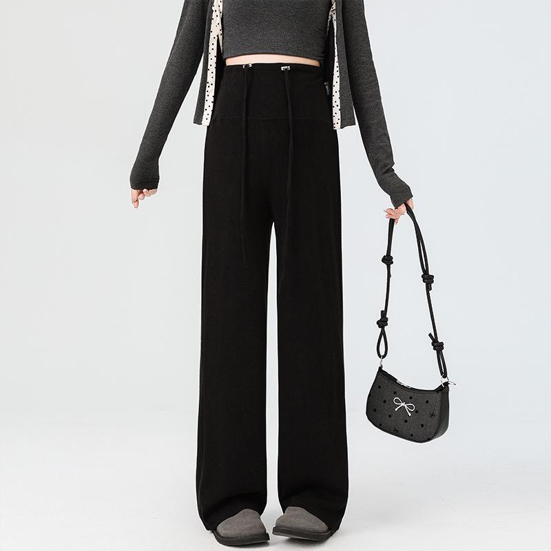 

Real Shot Maternity Wide-Leg Drawstring Pants for Autumn/Winter M