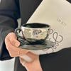 Wutuo Shadow Butterfly Luxury Coffee Cup and Saucer Set