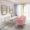Nordic Double Layer Marble Manicure Table & Chair Set: Elegant, Space-Saving Station for Single & Double Manicures.