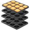 2/4Pcs Muffin Baking Pan 12 Cavity Mini Cake Mold Square Cupcake Mold Non-stick Brownie Baking Pan for Bread Muffin Pastry Tools