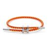 Bracciale in Acciaio a Forma di H: Acciaio Inossidabile Regolabile, Oro 3D, Impermeabile, Resistente al Sudore, Design a Corda