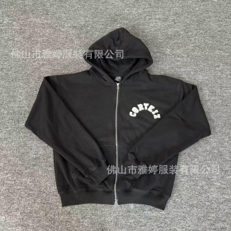 Corteiz Alcatraz Badge Patchwork Windbreaker Jacket Loose Fit Streetwear Unisex Lightweight Outerwear
