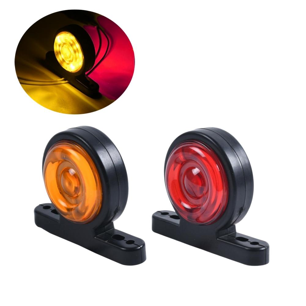 

2 шт. Боковые огни грузовика Габаритный огонь Боковой фонарь грузовика Индикатор ширины Желтый Белый Красный Двусторонние светодиодные фонари указателей поворота