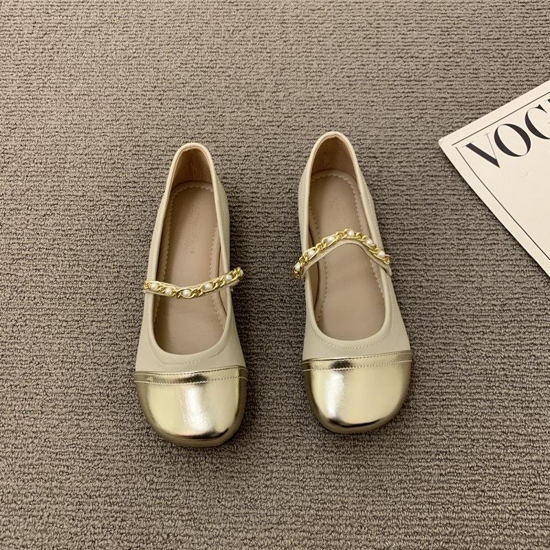 Xiaoxiangfeng Single Shoes Female Spring and Autumn Beanie Shoes Fairy Style French Gentle with Skirt Mary Jane Shoes