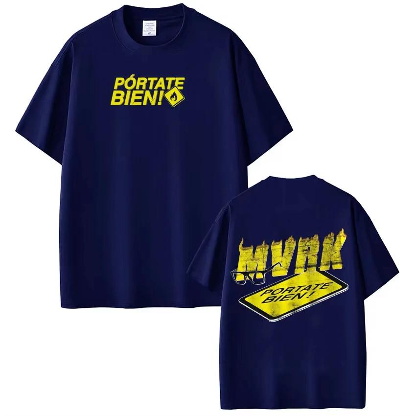 

Rapper Mvrk Portate Bien Tour 2026 Print Tshirt Unisex Women Vintage Tshirt Casual Pure Cotton Hiphop Tshirts Streetwear S