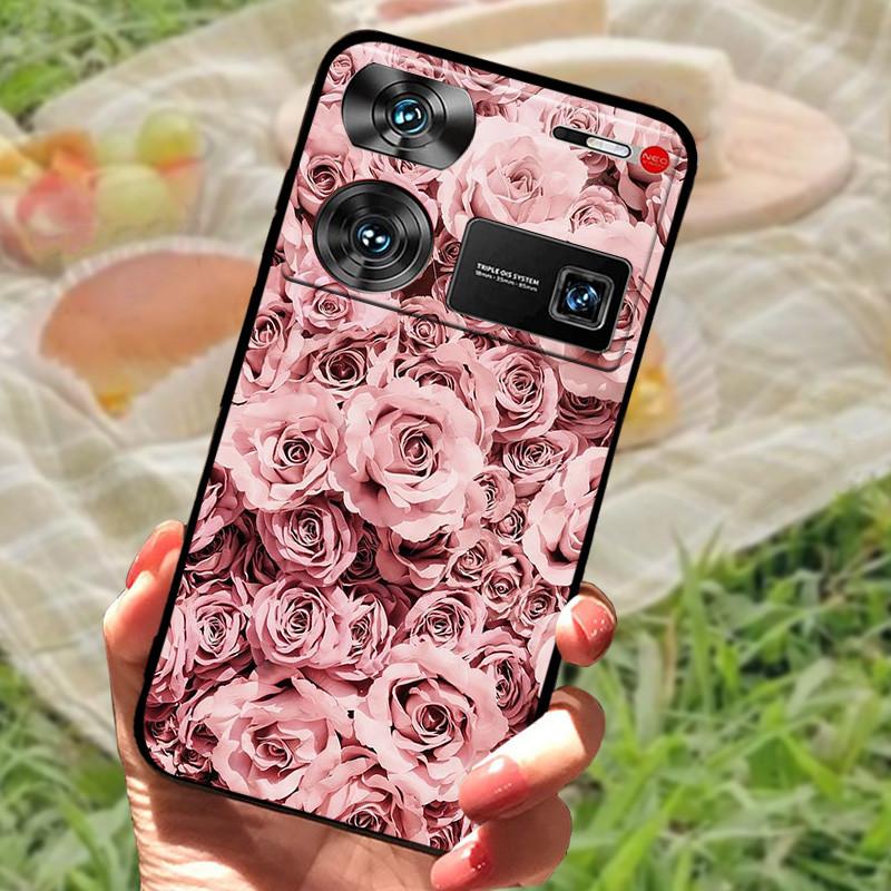Shockproof Funda For ZTE Nubia Z60 Ultra Case Silicon Black Soft Bumper for Nubia Z60 Ultra Phone Cases Z60Ultra Cartoon Shell