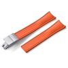 Premium Grade Curved End CTS FKM Rubber Watch Band 20mm 22mm Quick Release Butterfly Buckle Waterproof Soft Flexible Diver Style