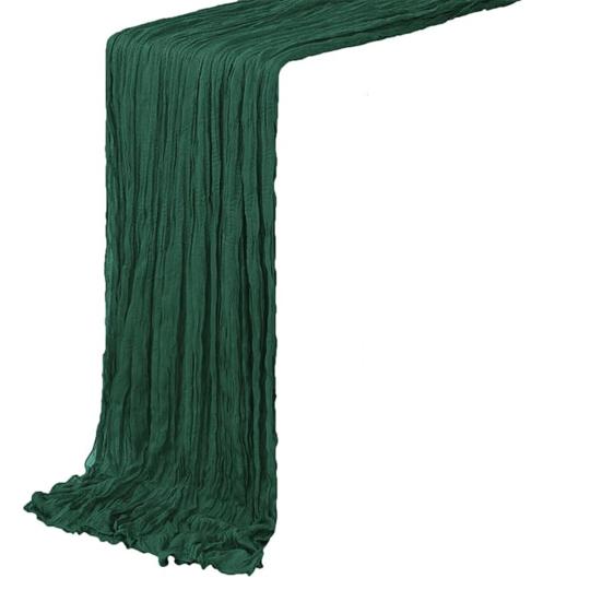 Nordic Pleated Table Runner Textured Gauze Fabric Decorative Tablecloth for Wedding Party Decor Wrinkle Napkins Placemats Elegant Photography Backdrop