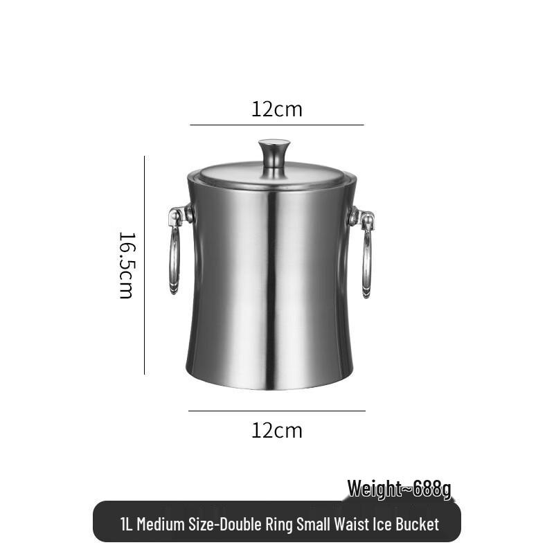 

ZISIZ 1.0L Double Handle Thickened Ice Bucket