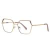 New Personality Anti-blue Light Glasses Square Frame Metal Ins Style Women's Flat Frame