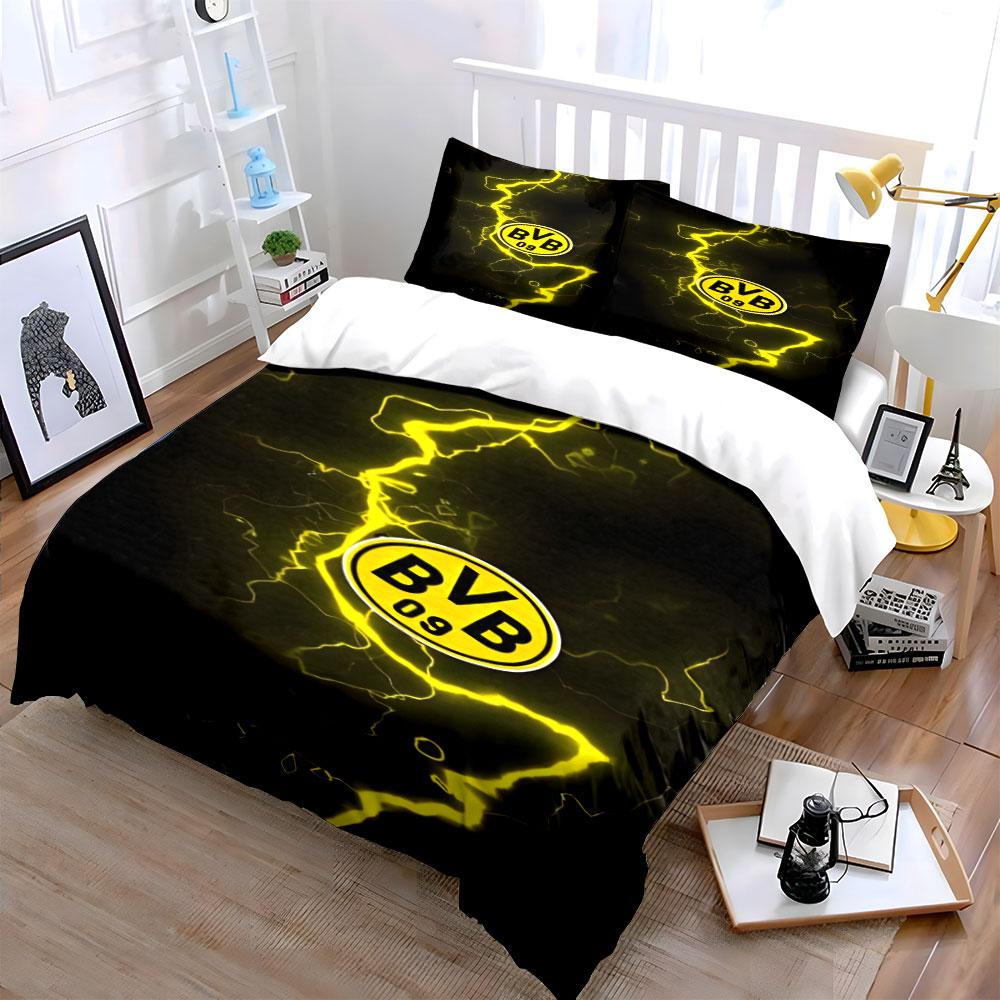 Yellow lightning, BVB logo. Bedding sets Duvet cover sets Duvet covers Pillowcases(1 * Duvet Cover 2 * Pillowcases without duvet insert)