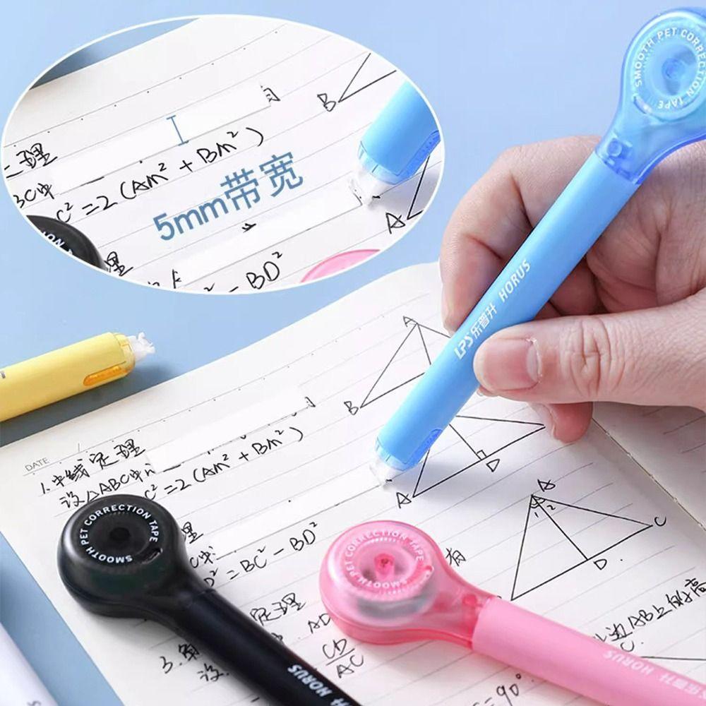 Pen Shape White Out Correction Tape Comfortable Holding Spot Covering Tape  School Supplies