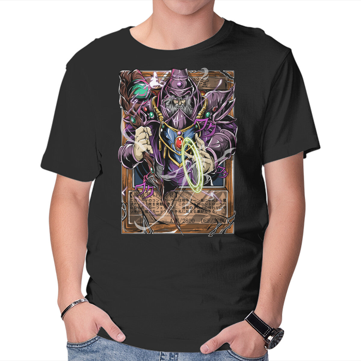 Unisex Crew Neck T-Shirt The Dark Magician Graphic Short Sleeve Casual Tee S