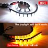 2x 9 LED Car Flexible DRL Daytime Running Driving Lamp Turn Signal Light