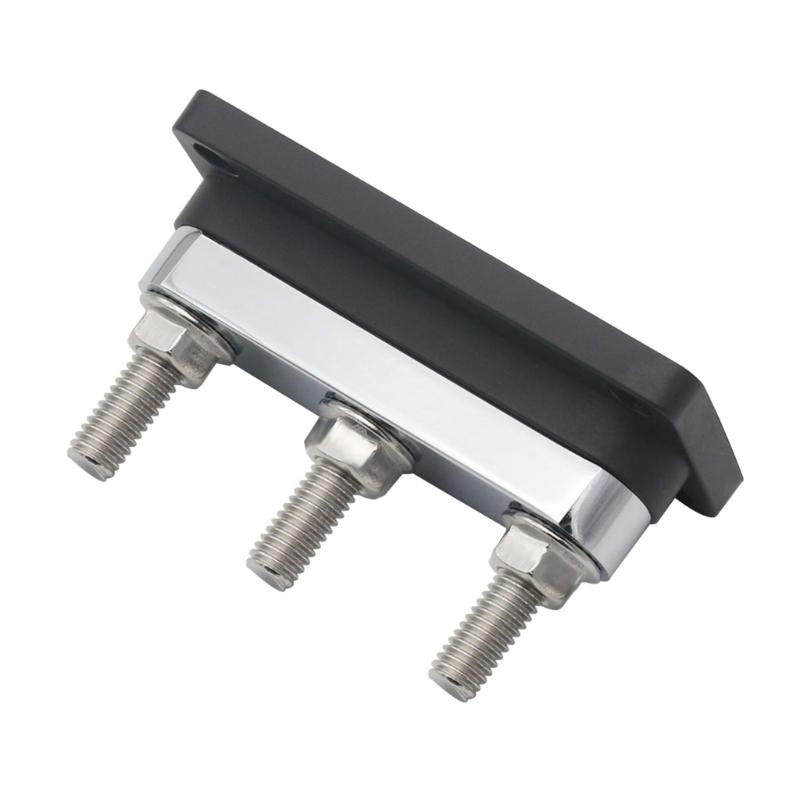 3/8" 3 Stud Power Distribution Block,Bus Bar with Cover ,High Current Wiring Stud for Marine Boats Automobiles