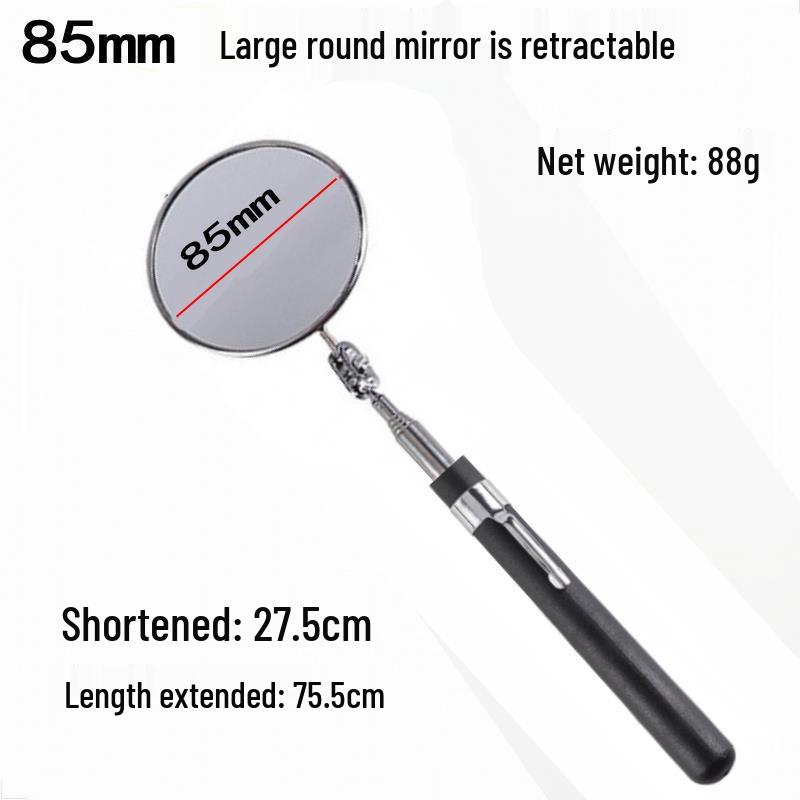 Universal Telescopic Reflective Mirror with Light – Small & Large for Car Repair, Shipyard, & Welding Inspection