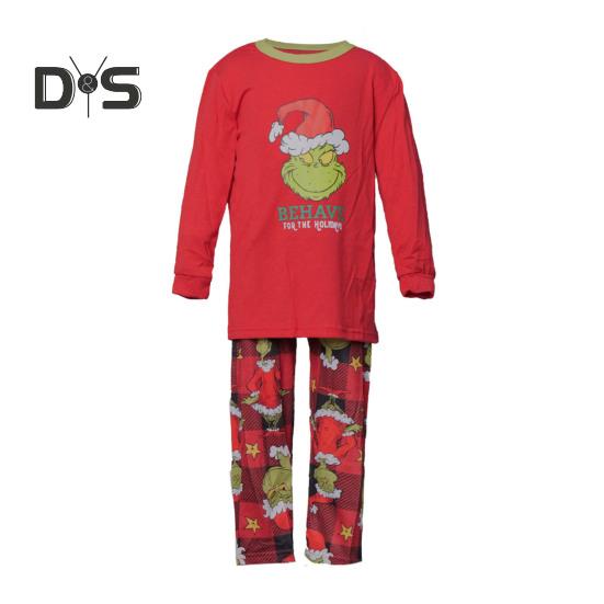 2ks/sada Vánoční rodinný pyžamový set Ladící vánoční noční prádlo Rodinný sváteční noční set Kreslený design Pár Oblečení