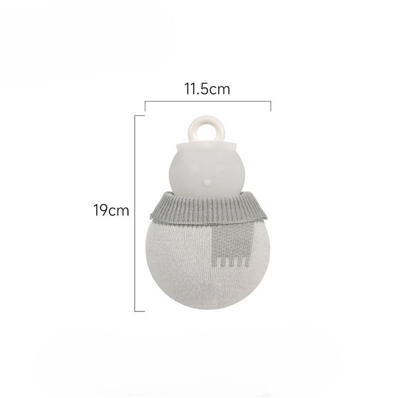 

Office hot water bag, water-filled thickened explosion-proof, cute little silicone snowman hot water bag for women Small білий