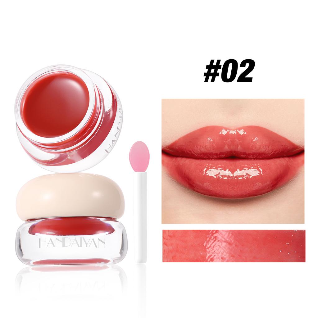 4-color Color-changing Lip Gloss with Brush, Water-gloss Lip Gloss To Care for Lips, Mirror Moisturizing Lip Balm, Lip Care