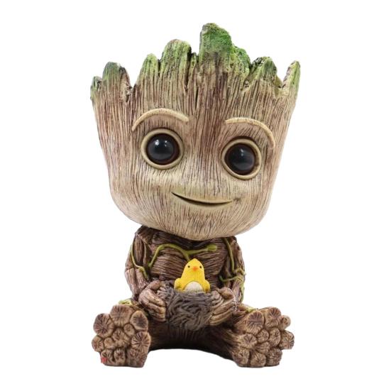 Tree Man Pen Holder Large Capacity PVC Vase Desk Organizer Box Stationery Storage Container Home Office Desktop Decoration Ornament
