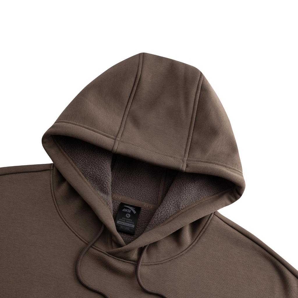 Anta Autumn Lifestyle Series Fleece Hooded Sweatshirt Unisex Sweatshirt 972548702-3