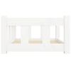 Vidaxl Legowisko Dla Psa, Białe, 65,5X50,5X28 Cm, Lite Drewno Sosnowe