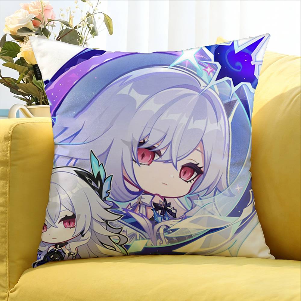 Game G-enshin I-Impac-t World Various Sizes Square Pillow Case For Car Home Bedchamber Decor