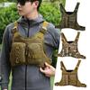 Outdoor Sports Chest Bag for Men Front Running Vest Bag with Multiple Compartments EDC Travel Chest Pack for Workout Cycling Hiking