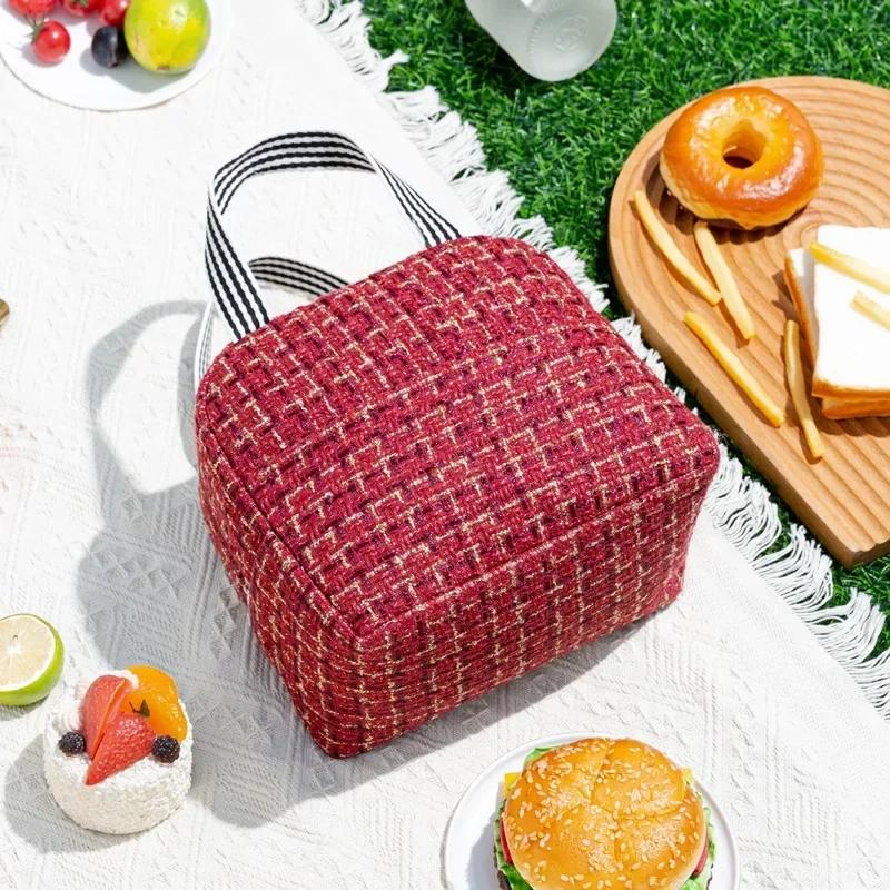 Luxury Large Capacity Portable Lunch Bags Insulated Lunch Box Storage Bag Children School Tote Box Bag Outdoor Picnic Storage