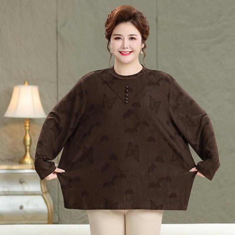 

Extra large size new long-sleeved crew neck bottoming shirt, fat autumn and winter plus fat new top. 8XL recommends 220-120kg