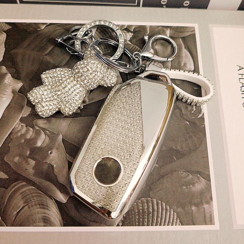 White Diamond Tpu For Bmw I7 X7 G07 Lci Ix I20 X1 U11 7 Series G70 G09 Xm U06 G81 M3 Remote Car Ey Case Cover Fob Keychain Ring