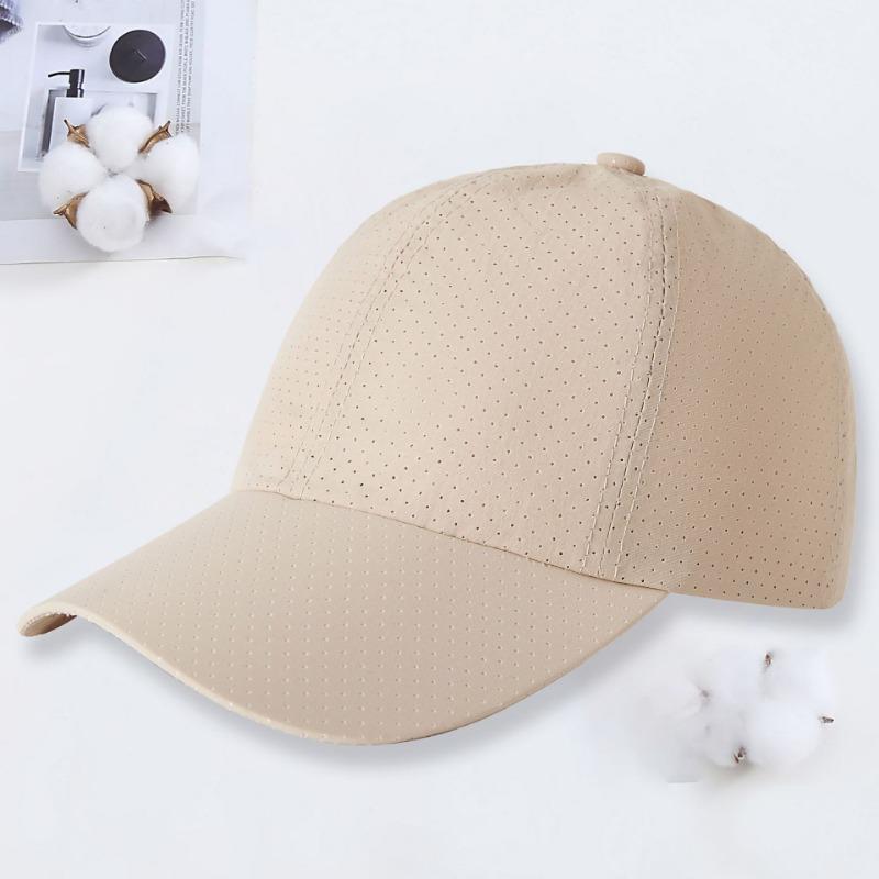 Summer laser punching breathable mesh quick drying baseball cap men's and women's leisure sun protection outdoor sun hat