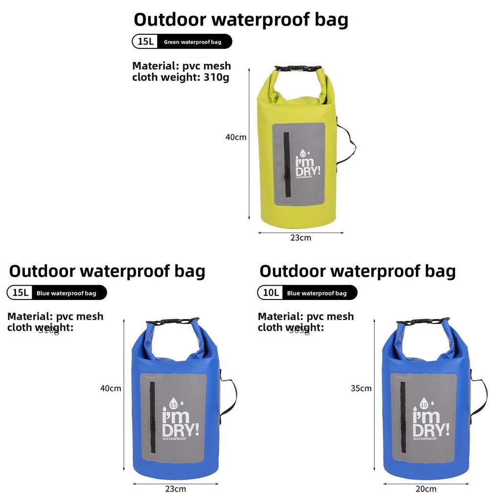 Outdoor Waterproof Bag Pvc Dry Storage Bag For Swimming And Camping Adventures