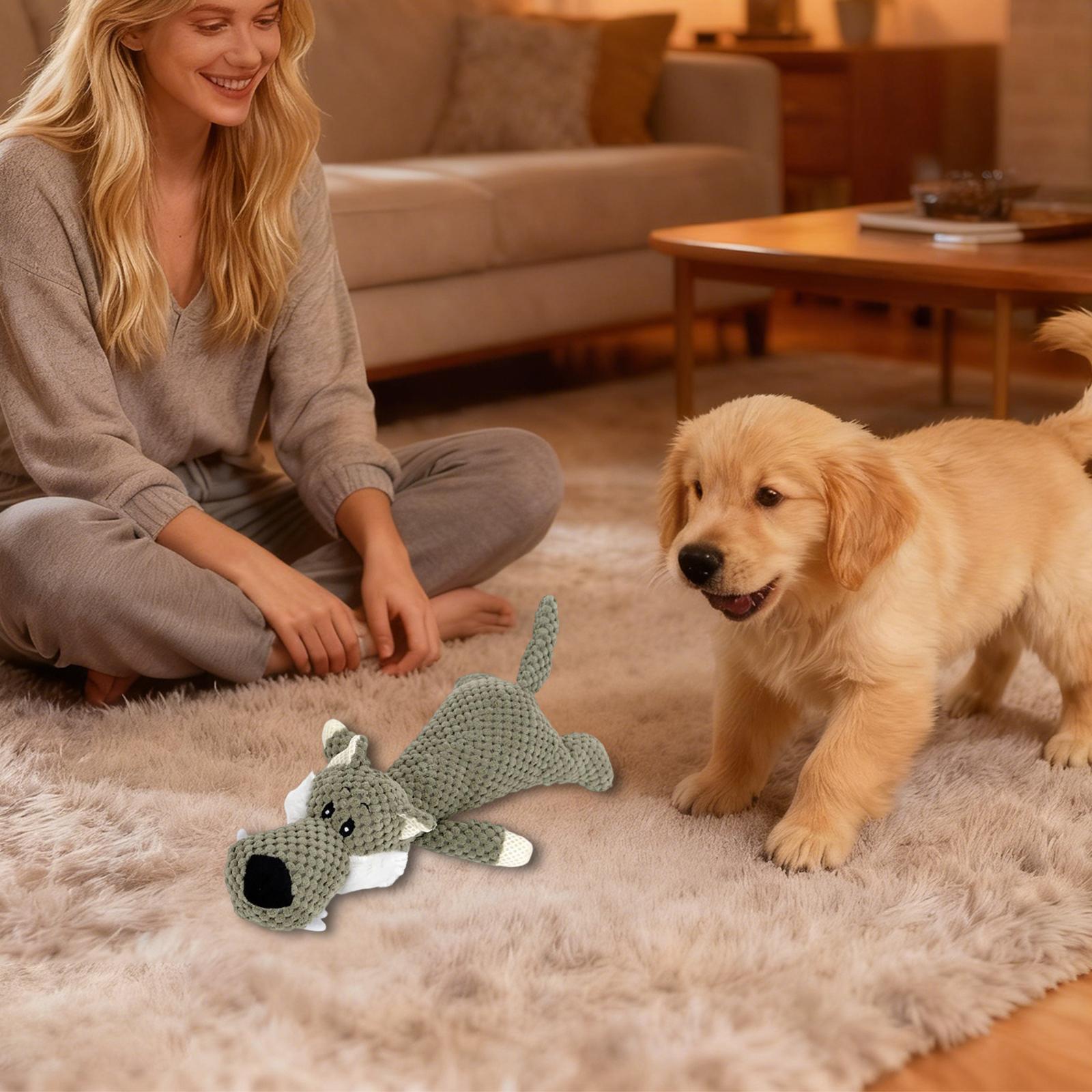 Pet Supplies Dog Toys -Resistant Squeaky Plush Toy Little Cartoon Pet Toy One Size