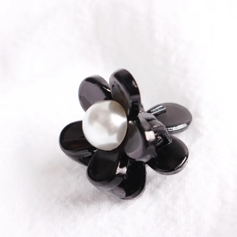 Elegant Pearl Mini Hair Clip for Women Girls Hair Claw Chic Small Size Hairpin Crab Barrette Hairpins New Hair Accessories Black