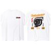 Retro Jdm Turbo Charger Sketch T Shirt Double Sided Chest Small Logo Back Big Turbo Print Cotton Casual Top For Auto Mod Fans