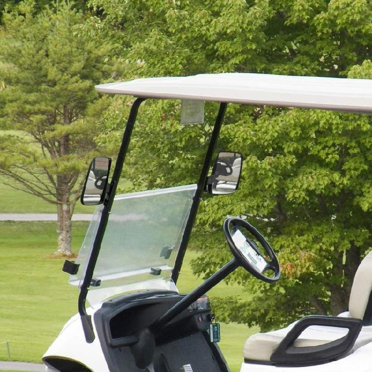 1 Coppia Specchietto Retrovisore Universale Pieghevole Laterale per Golf Cart Regolabile