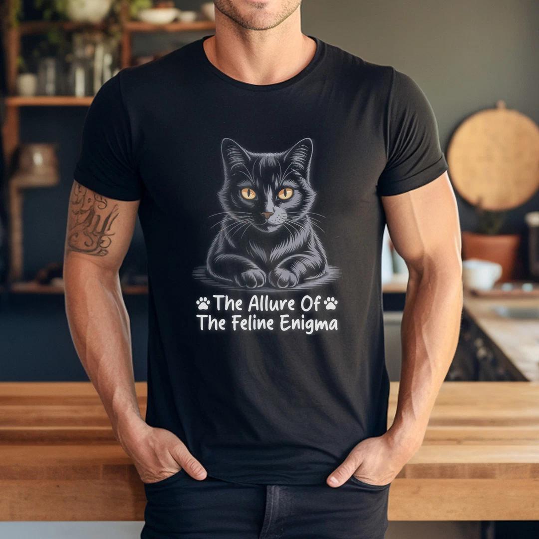 The Allure Of The Feline Enigma Cat Lover Feline Pet Meow Men Women Kids T-Shir 3XL