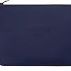 Hermes Neobain 28 Logo en Relief Nylon Pochette Moyenne Pochette Femme Bleu Marine H104312MV01