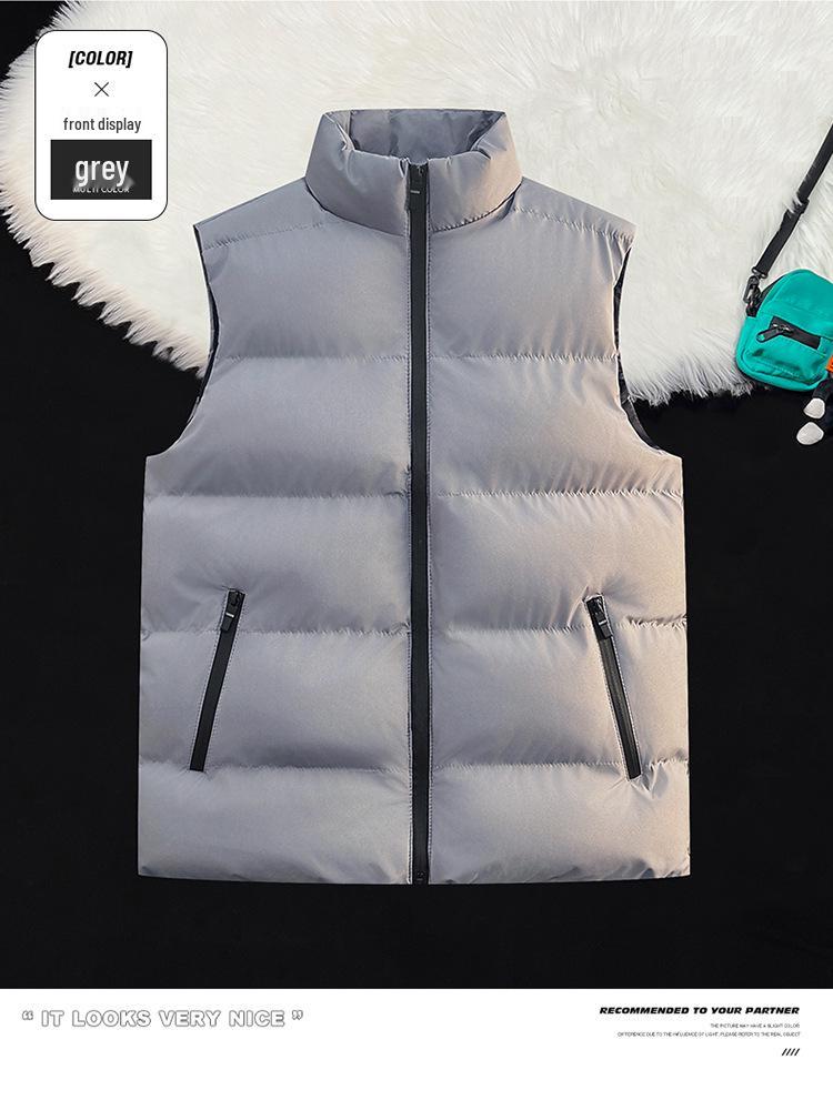 Popular Plus Size Men's Casual Vest - Loose and Warm Down Cotton for Autumn/Winter