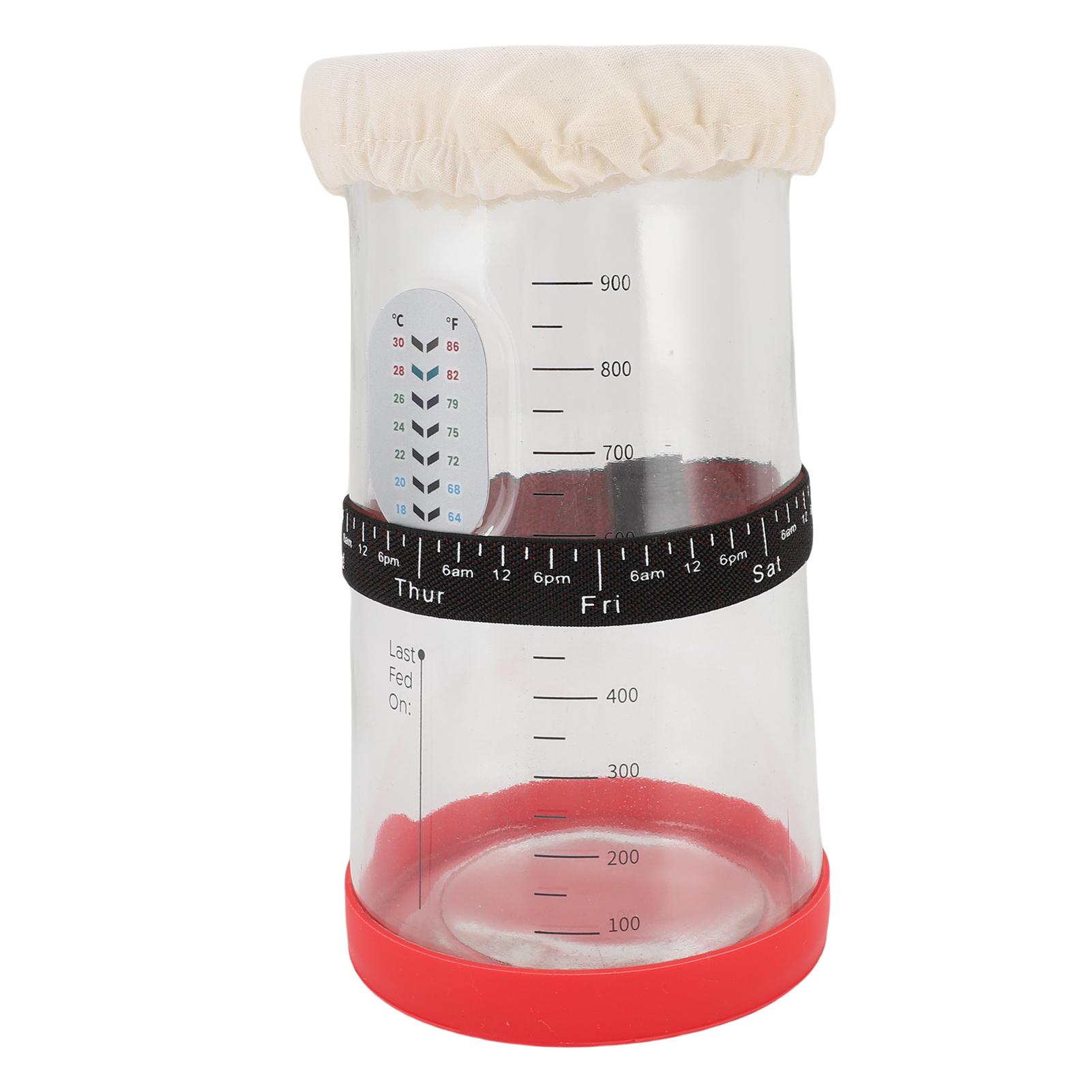 Sourdough Starter Kit 1200ml Large Capacity Sourdough Starter Jar Sourdough Bread Baking Supplies Red