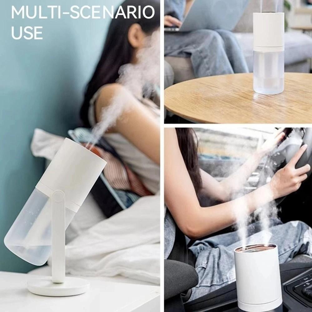 360° Drehbarer Mini-Luftbefeuchter 450ml Kabelloser Luftbefeuchter Desktop-Luftbefeuchter Nachtlicht