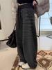 Women's Striped Fleece Wide-Leg Pants - Autumn/Winter 2026 Collection: Thick, Casual, and Popular.